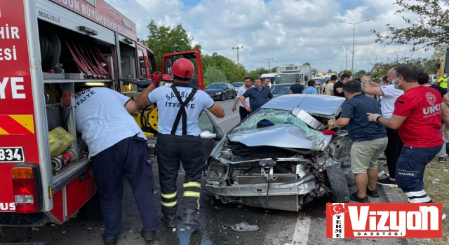 Çarşamba’da trafik kazası: 2’si ağır 5 yaralı