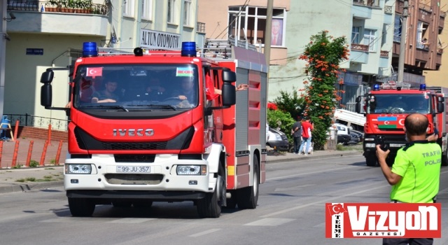 Azerbaycan’ın konvoyu Terme'ye giriş yaptı