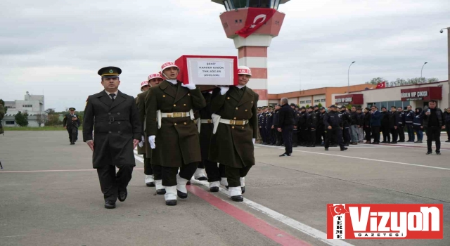 Şehit Kander Babür’ün naaşı Terme’ye getirildi