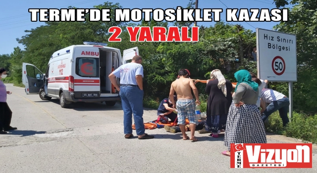 Terme’de motosiklet kazası: 2 yaralı