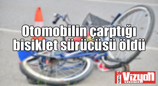 Otomobilin çarptığı bisiklet sürücüsü öldü