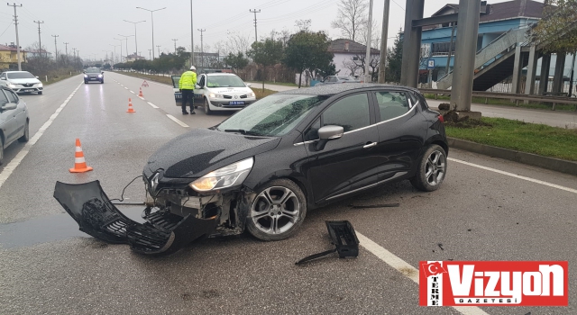 Terme’de trafik kazası: 1 yaralı