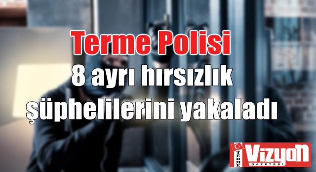 Terme Polisi 8 ayrı hırsızlık şüphelilerini yakaladı