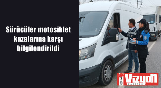 Sürücüler motosiklet kazalarına karşı bilgilendirildi