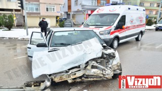 Terme’de trafik kazası: 1 yaralı