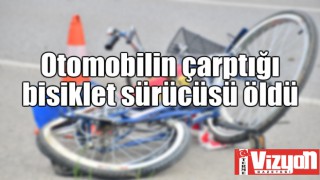 Otomobilin çarptığı bisiklet sürücüsü öldü