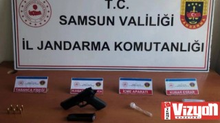 Terme’de otomobilde uyuşturucu bulundu